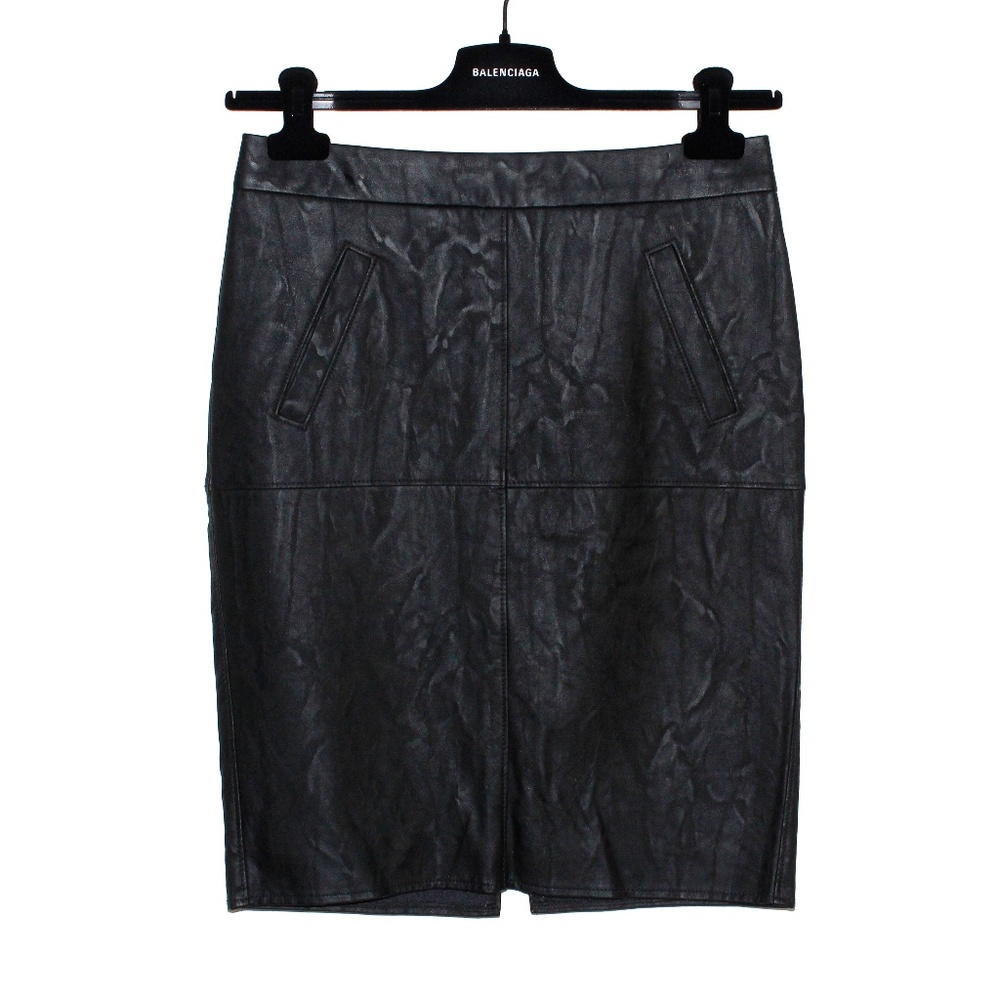 Cabi Distressed Vegan Leather Skirt